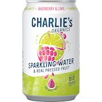 Charlie's Organics Sparkling Raspb. Lime (BIO) s.blik 33cl