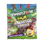 Sweetzone Sour Mini Assorted Pencils zak 180gr