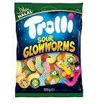 Trolli Sour Glowworms (Halal) zakje 100gr